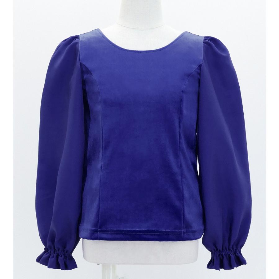 キッズ フラメンコ 選べる襟ぐり ロングスリーブブラウス ロイヤルブルー 120・140サイズ Jp182rbl |  | 02