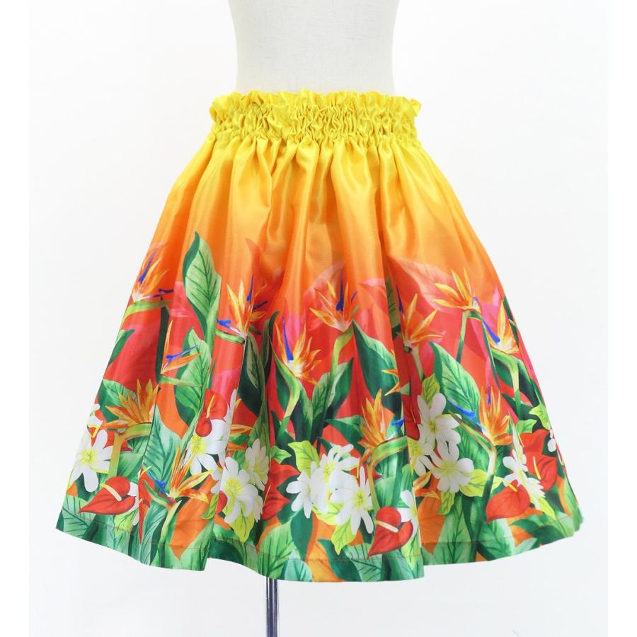 フラダンス ケイキ シャンタン パウスカート ハワイアンフラワー＆リーフ Jp192-3 |  | 04