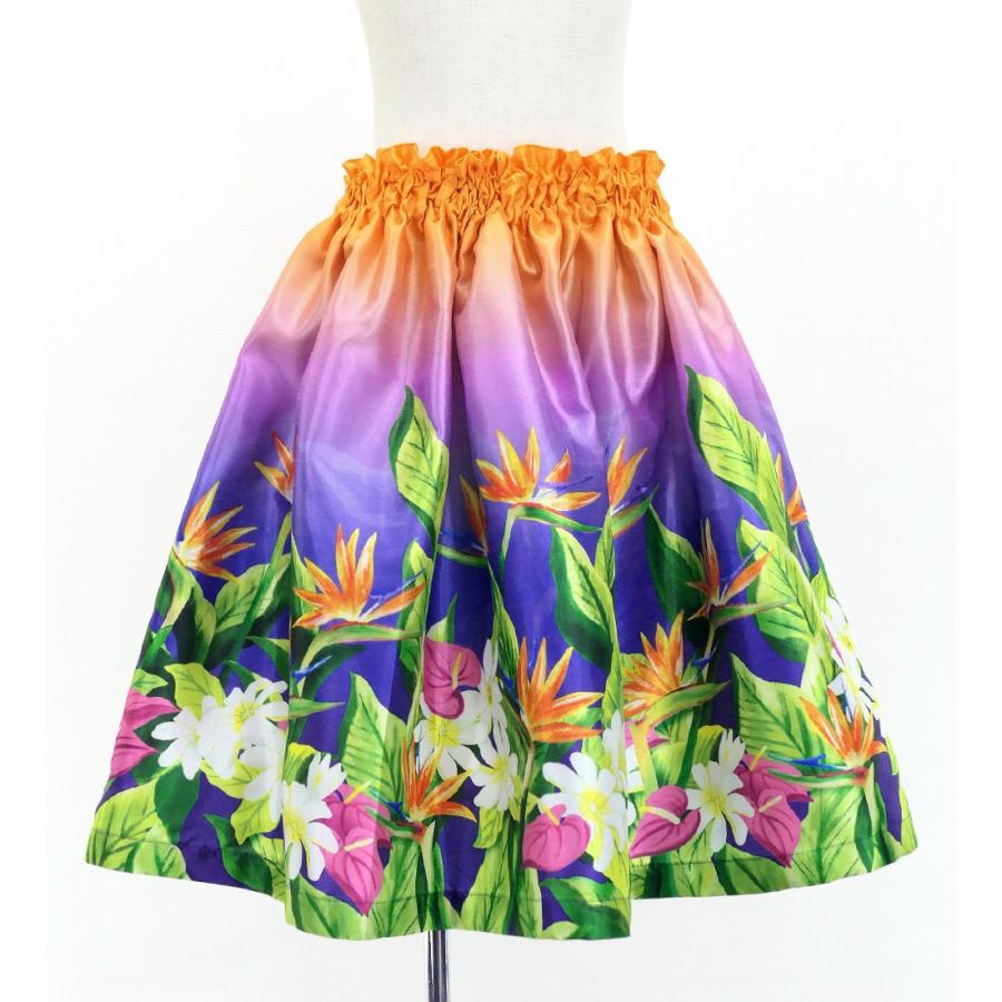 フラダンス ケイキ シャンタン パウスカート ハワイアンフラワー＆リーフ Jp192-4 |  | 04