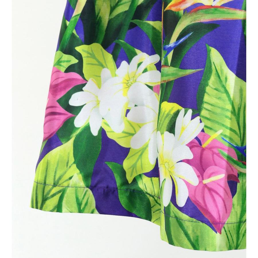 フラダンス ケイキ シャンタン パウスカート ハワイアンフラワー＆リーフ Jp192-4 |  | 06