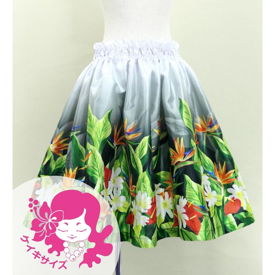 フラダンス ケイキ シャンタン パウスカート ハワイアンフラワー＆リーフ Jp192-8 | 
