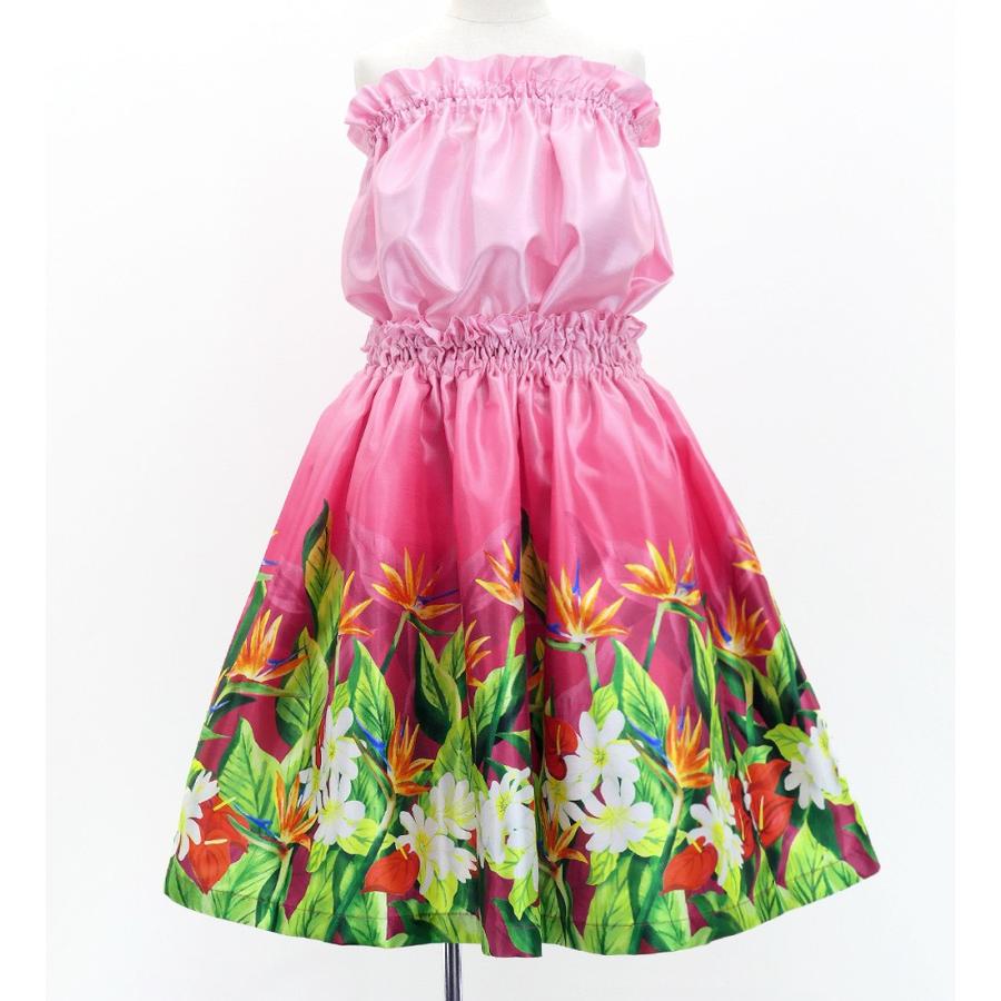 フラダンス ケイキ 選べるトップス セットアップ ハワイアンフラワー＆リーフ 120・140サイズ Jp193-2 |  | 03