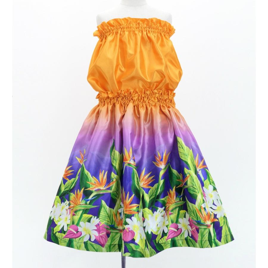 フラダンス ケイキ 選べるトップス セットアップ ハワイアンフラワー＆リーフ 120・140サイズ Jp193-4 |  | 03
