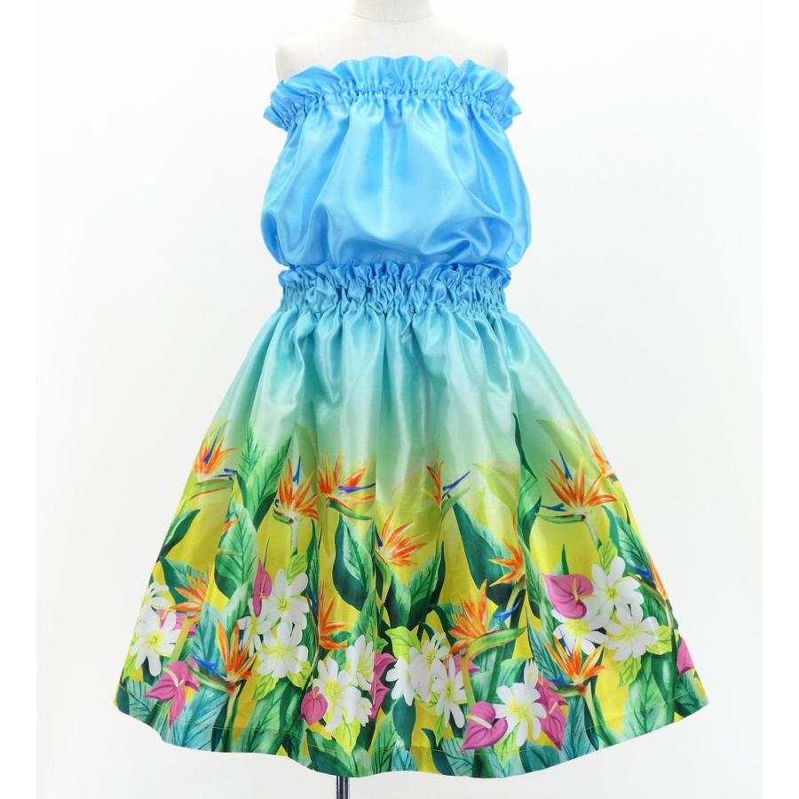フラダンス ケイキ 選べるトップス セットアップ ハワイアンフラワー＆リーフ 120・140サイズ Jp193-7 |  | 03