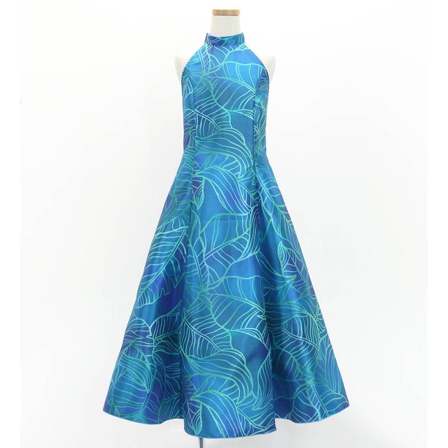 フラドレス ケイキ [120・140] シャンタン アメリカンスリーブ バナナリーフ ターコイズブルー Jp197tbl |  | 01