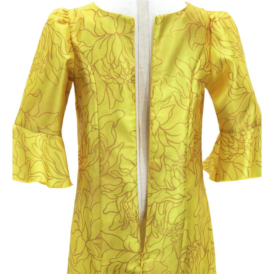 フラドレス ケイキ [120・140] フリル袖 シャンタン ドレス ロング丈 プロテア ゴールド Jp198gd |  | 04