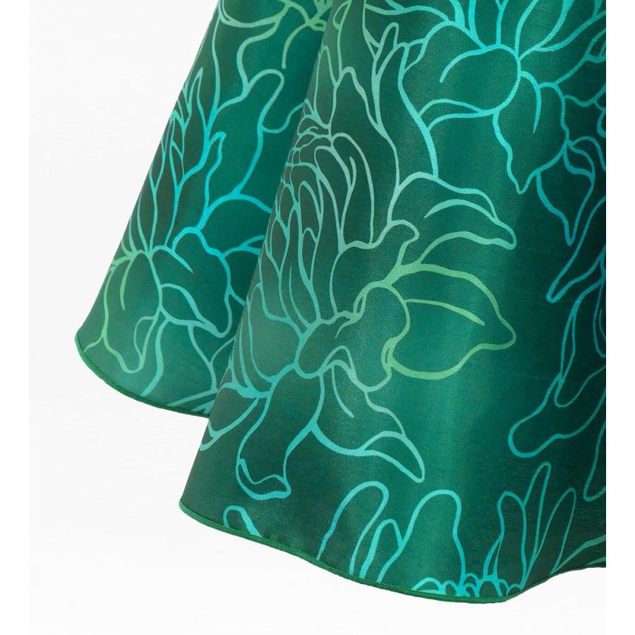 フラドレス ケイキ [120・140] フリル袖 シャンタン ドレス ロング丈 プロテア グリーン Jp198gr |  | 05