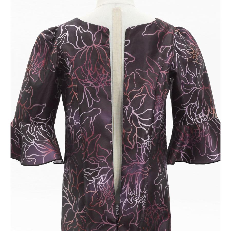 フラドレス ケイキ [120・140] フリル袖 シャンタン ドレス ロング丈 プロテア プラム Jp198pl |  | 04