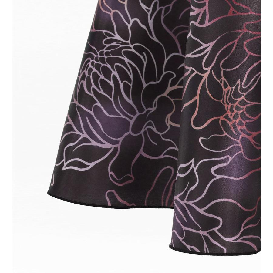 フラドレス ケイキ [120・140] フリル袖 シャンタン ドレス ロング丈 プロテア プラム Jp198pl |  | 05