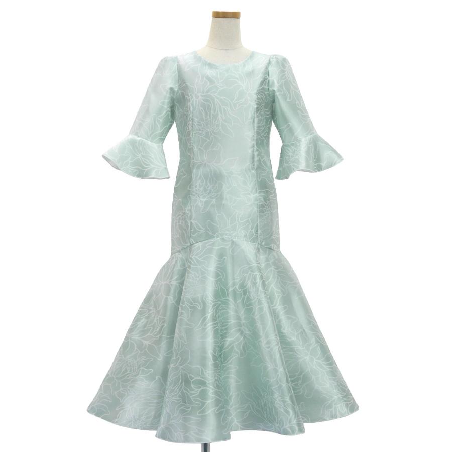 フラドレス ケイキ [120・140] フリル袖 シャンタン ドレス ロング丈 プロテア シルバー Jp198sl |  | 01