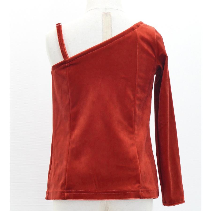 フラダンス ケイキ ワンショルダー ロングスリーブ ベロアブラウス ダークレッド2 120・140サイズ Jp200drd2 |  | 02