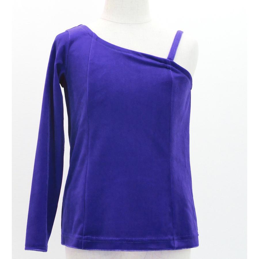 フラダンス ケイキ ワンショルダー ロングスリーブ ベロアブラウス ロイヤルブルー 120・140サイズ Jp200rbl |  | 01