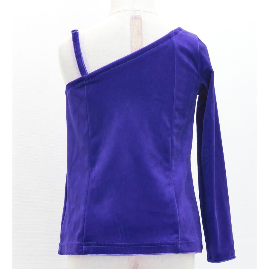 フラダンス ケイキ ワンショルダー ロングスリーブ ベロアブラウス ロイヤルブルー 120・140サイズ Jp200rbl |  | 02