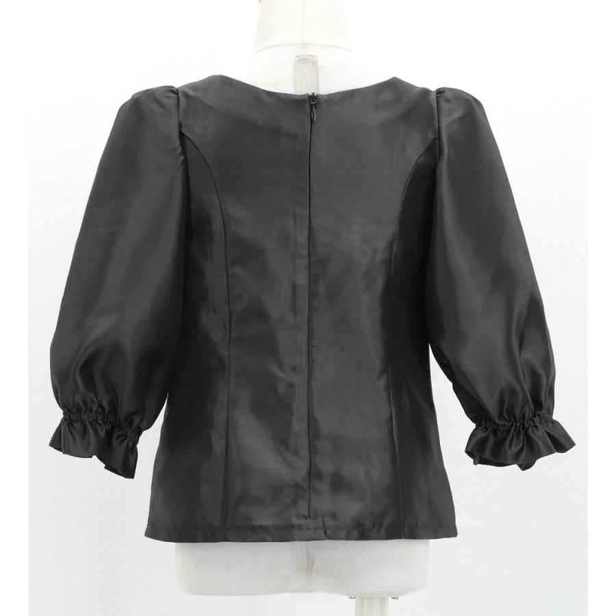 フラダンス ケイキ シャンタン 7分袖 ブラウス ブラック 120・140サイズ Jp208bk |  | 02