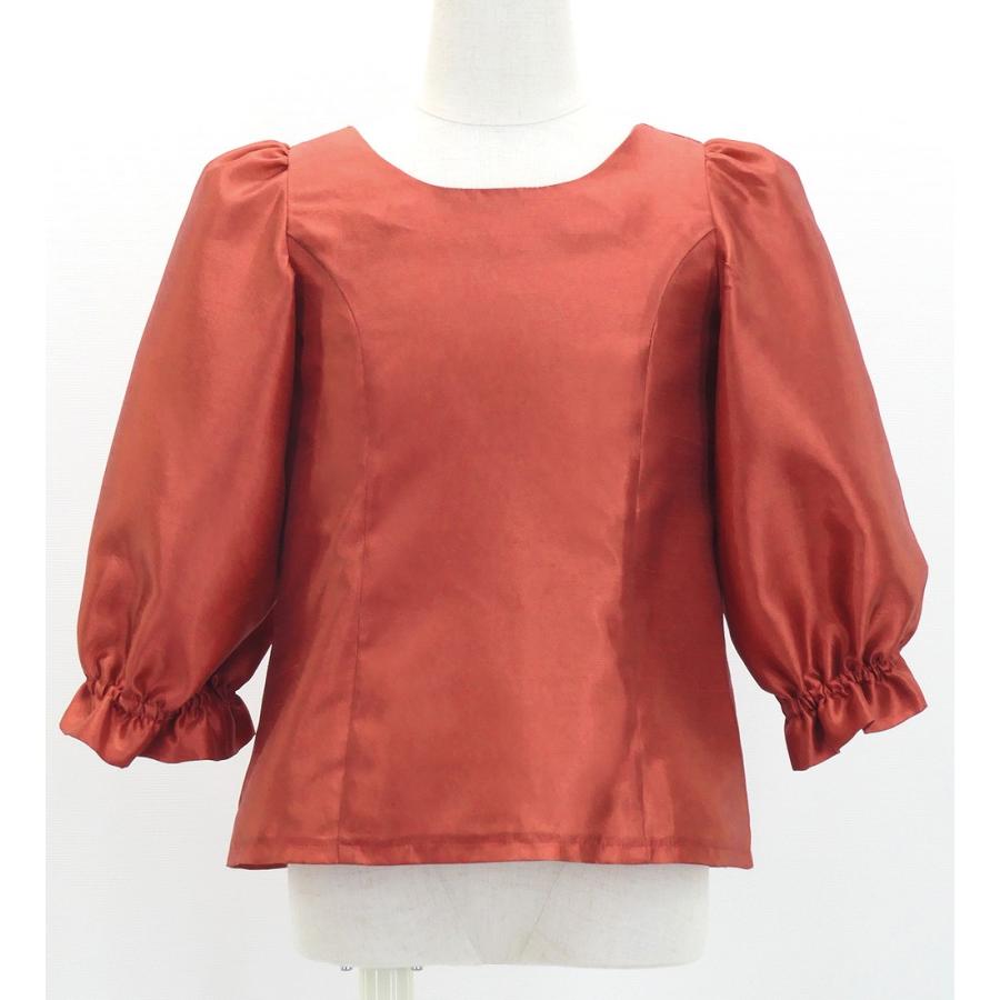 フラダンス ケイキ シャンタン 7分袖 ブラウス ダークレッド2 120・140サイズ Jp208drd2 |  | 01