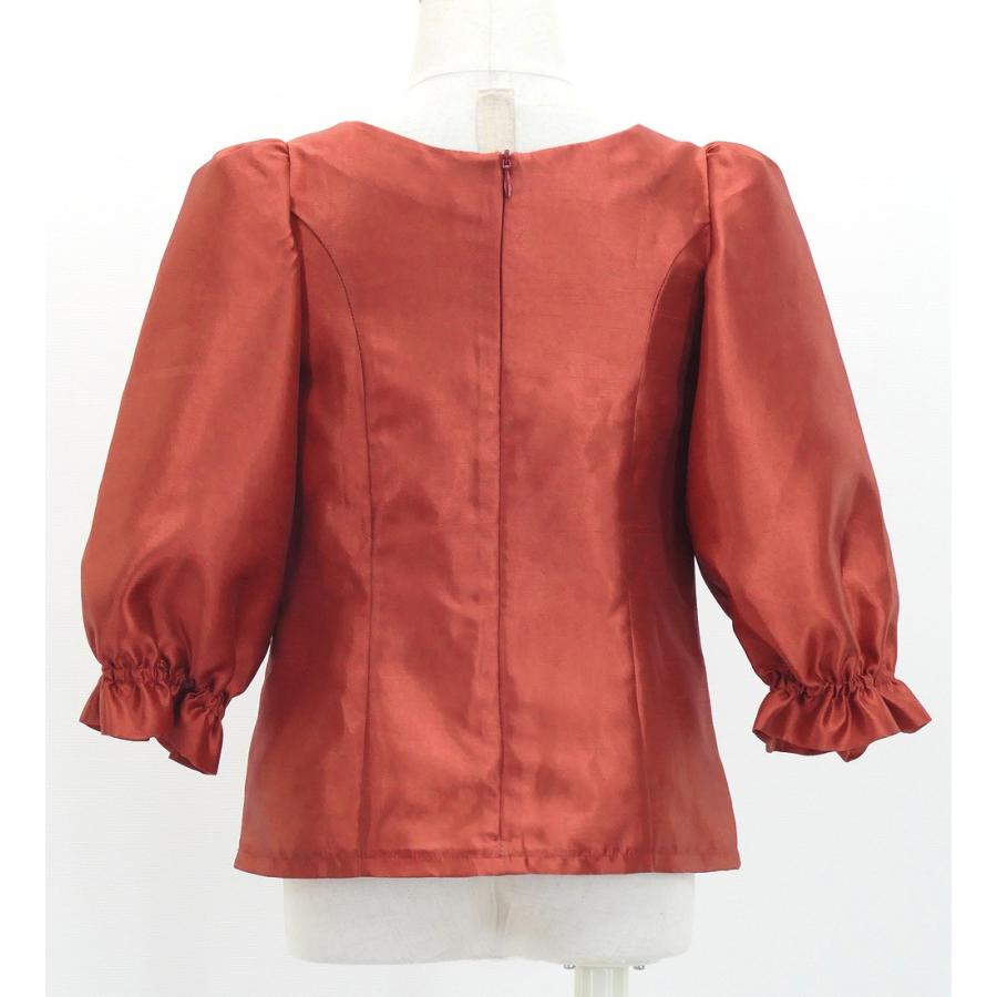 フラダンス ケイキ シャンタン 7分袖 ブラウス ダークレッド2 120・140サイズ Jp208drd2 |  | 02