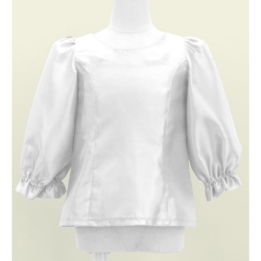 フラダンス ケイキ シャンタン 7分袖 ブラウス ホワイト 120・140サイズ Jp208wh |  | 01