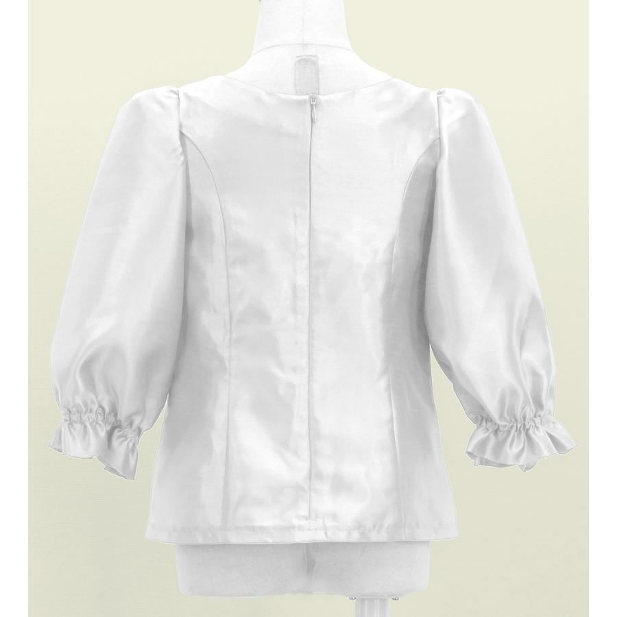 フラダンス ケイキ シャンタン 7分袖 ブラウス ホワイト 120・140サイズ Jp208wh |  | 02