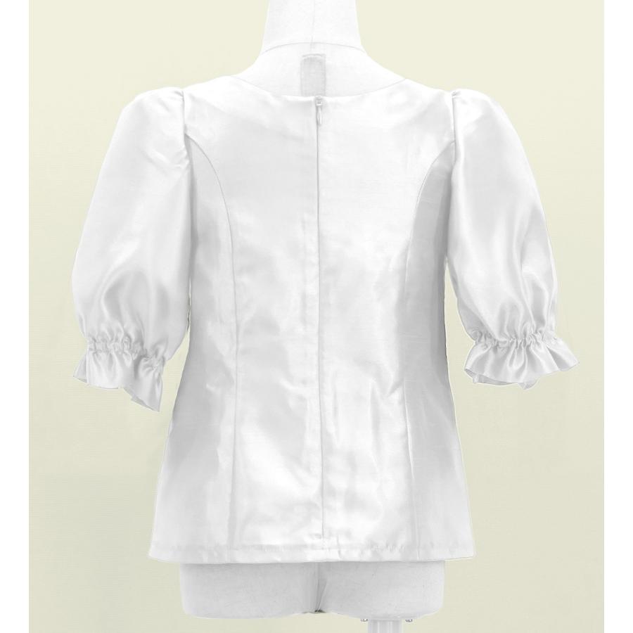 フラダンス ケイキ シャンタン 5分袖 ブラウス ホワイト 120・140サイズ Jp209wh |  | 02