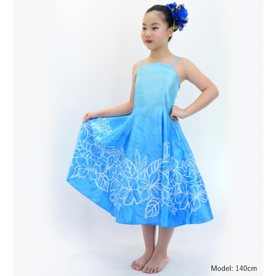 フラドレス ケイキ[120・140]ミディ丈 プルメリア ライトブルー Jp77lbl |  | 01