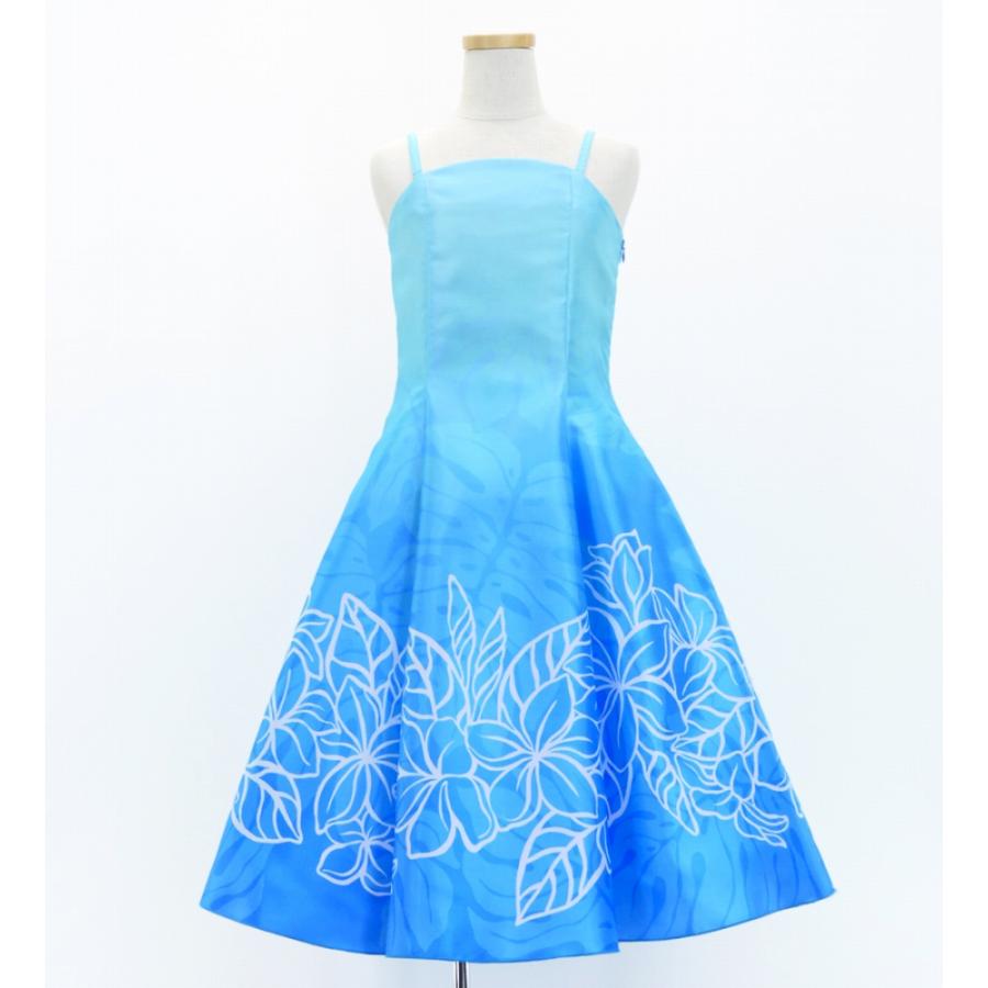 フラドレス ケイキ[120・140]ミディ丈 プルメリア ライトブルー Jp77lbl |  | 03
