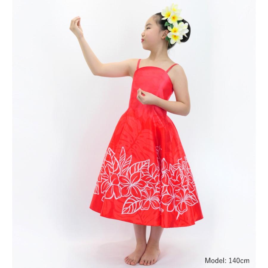 フラドレス ケイキ [120・140] ミディ丈 プルメリア レッド Jp77rd |  | 01
