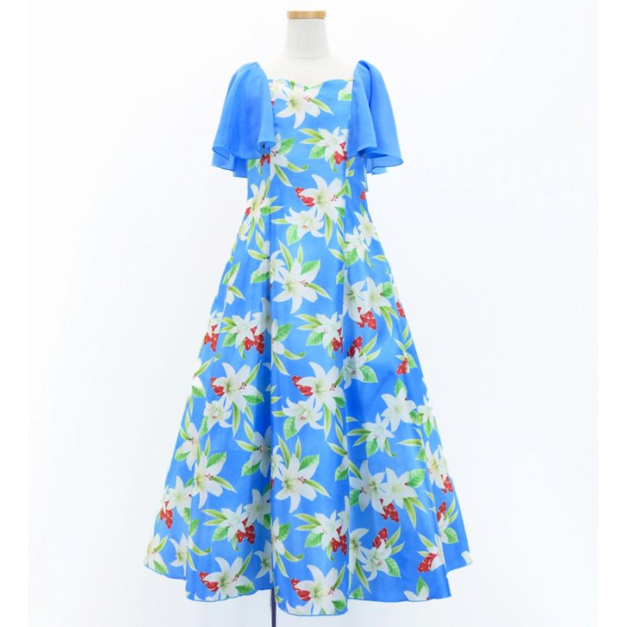 フラドレス ケイキ [120・140] フリル袖 ロング丈 リリー ブルー Jp79bl |  | 03