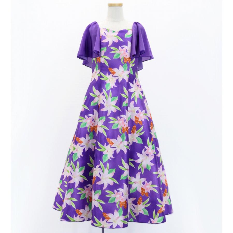フラドレス ケイキ [120・140] フリル袖 ロング丈 リリー パープル Jp79pu |  | 03