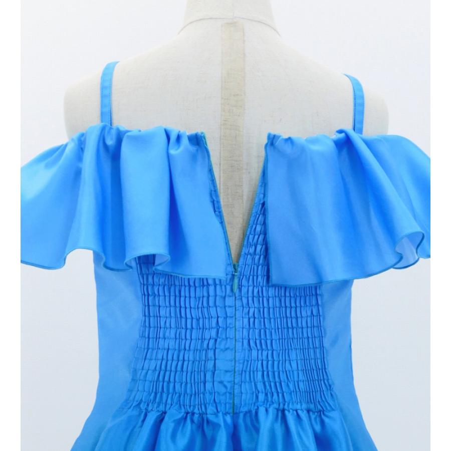 フラドレス ケイキ [120・140] オフショルダー ミディ丈 ハイビスカス ブルー Jp80bl |  | 05