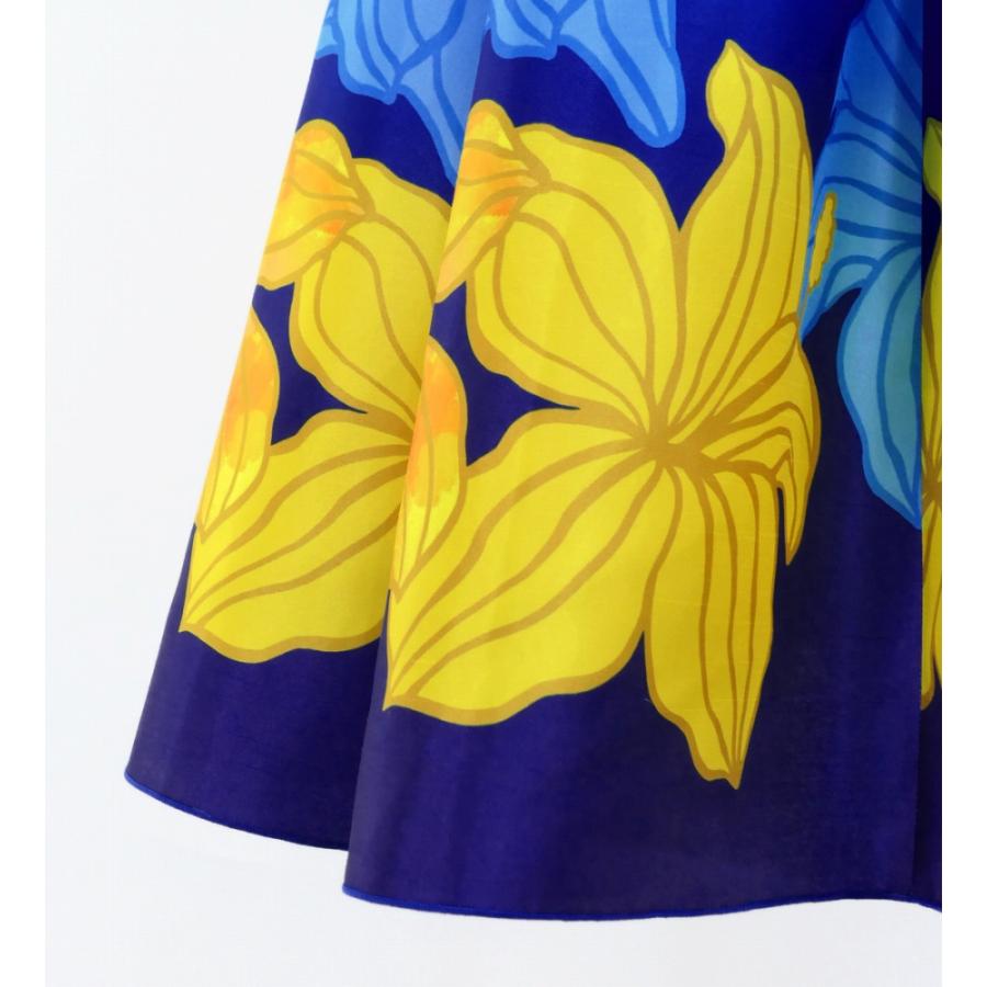 フラドレス ケイキ [120・140] オフショルダー ミディ丈 ハイビスカス ブルー Jp80bl |  | 06