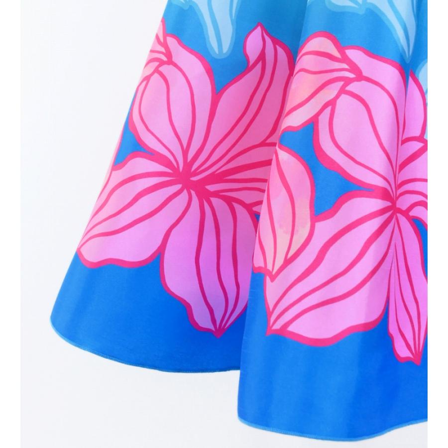 フラドレス ケイキ [120・140]オフショルダー ミディ丈 ハイビスカス ライトブルー Jp80lbl |  | 06