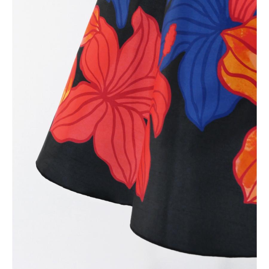 フラドレス ケイキ [120・140]オフショルダー ミディ丈 ハイビスカス ネイビー Jp80nv |  | 06