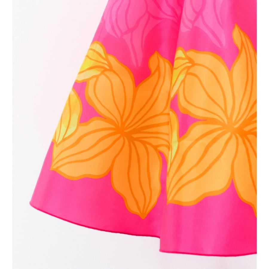 フラドレス ケイキ [120・140] オフショルダー ミディ丈 ハイビスカス ピンク Jp80pi |  | 06