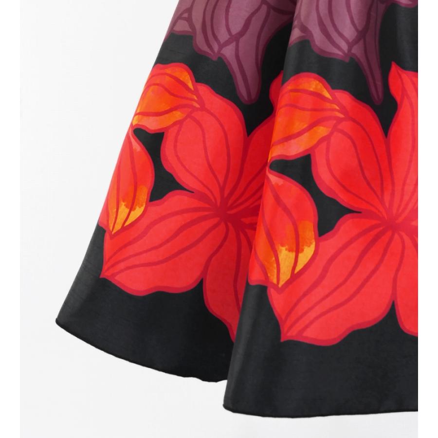 フラドレス ケイキ [120・140] オフショルダー ミディ丈 ハイビスカス レッド Jp80rd |  | 06