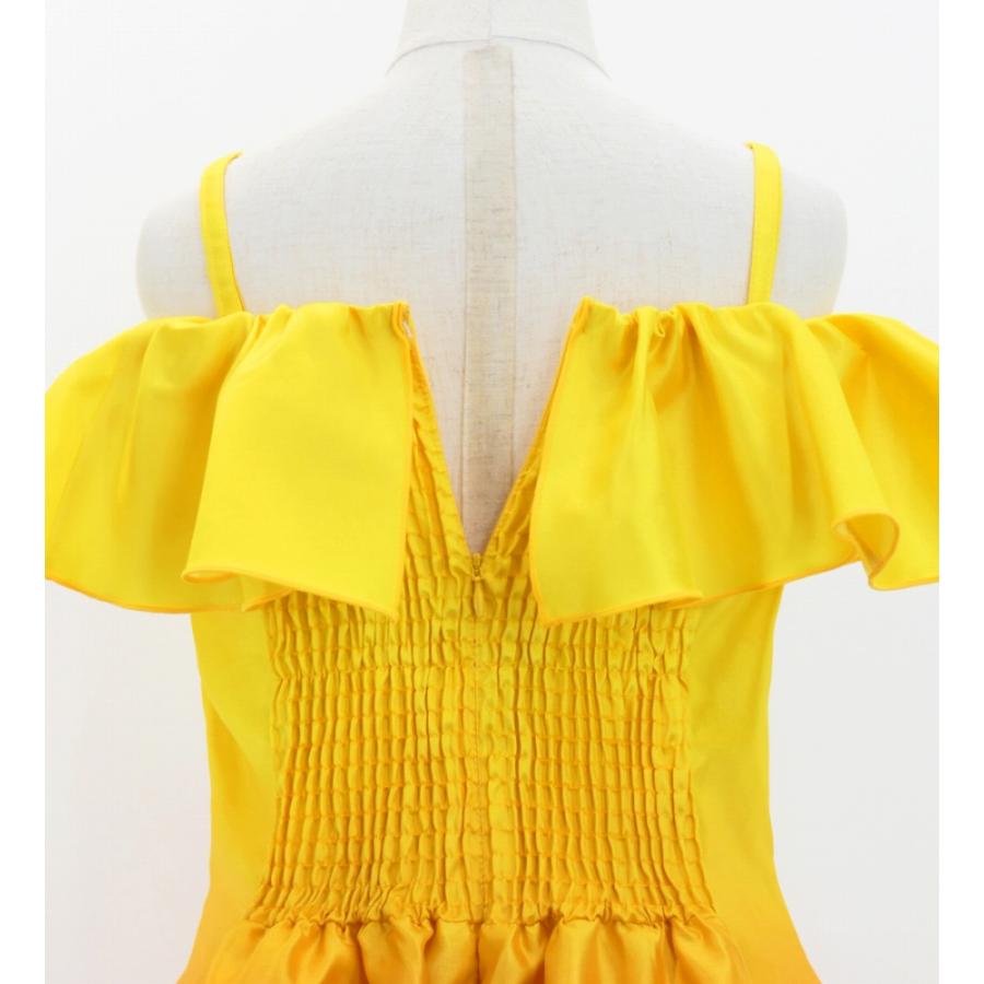 フラドレス ケイキ [120・140] オフショルダー ミディ丈 ハイビスカス イエロー Jp80ye |  | 05