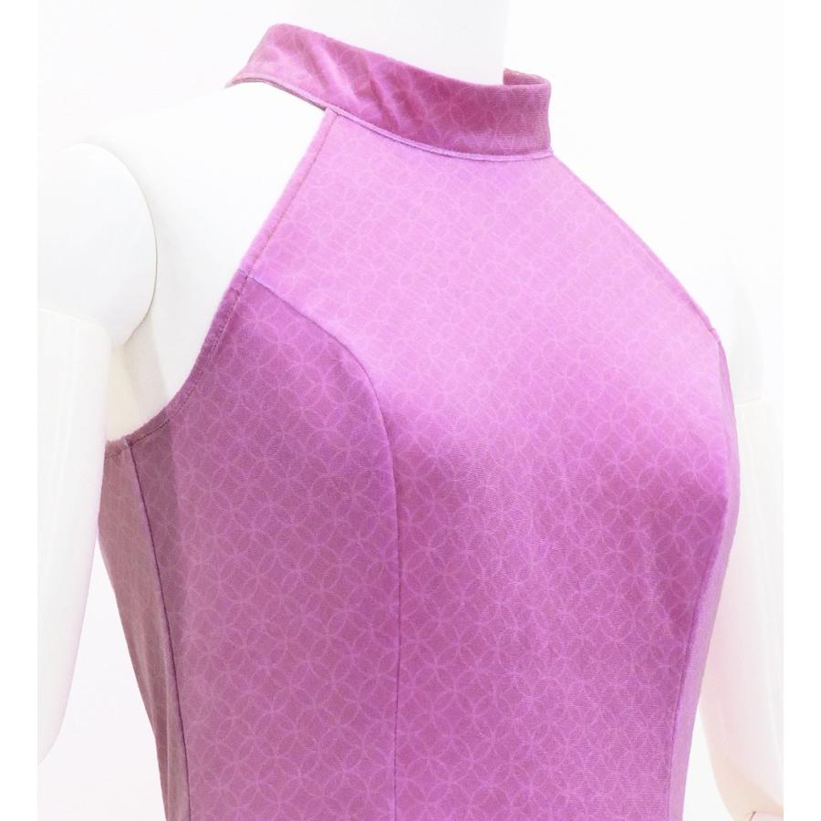 和柄ドレス ロング丈 アメリカンスリーブ 菊 ピンク S-Lサイズ JW006pi |  | 02