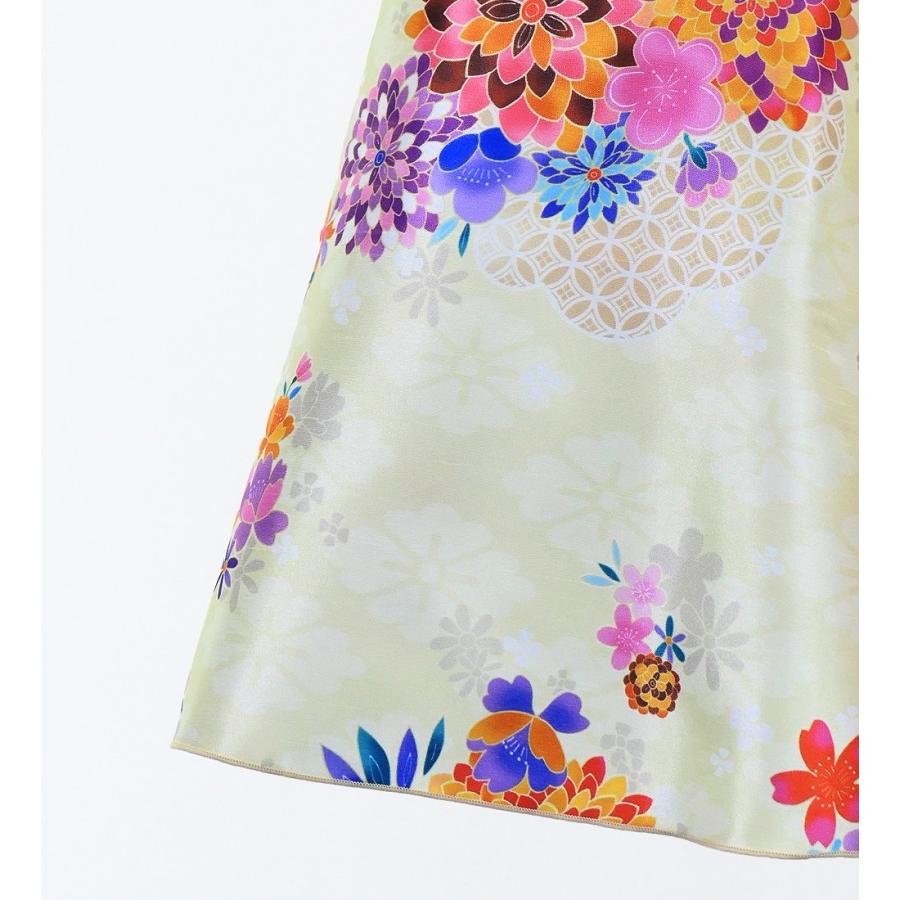 和柄ドレス キッズ ミディ丈 菊＆梅＆桜柄 ベージュ 120・140サイズ JWp003be |  | 06