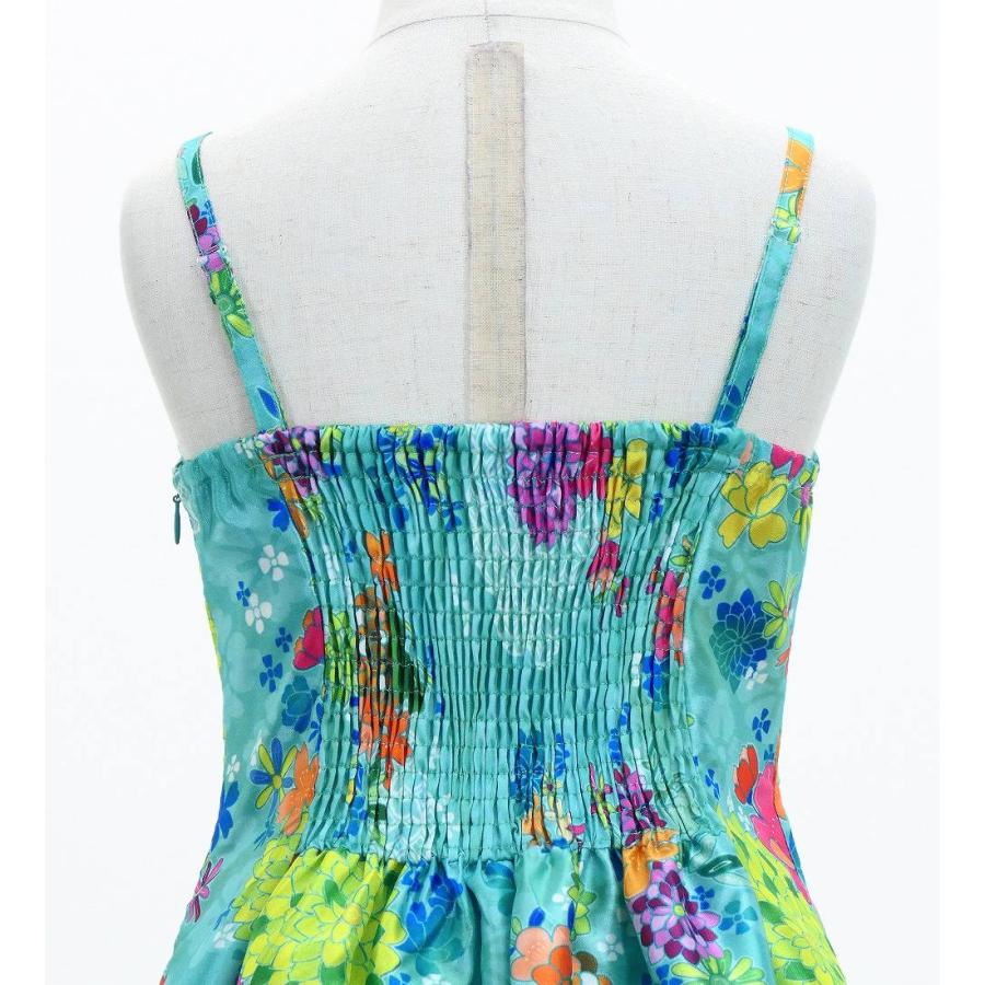 和柄ドレス キッズ ミディ丈 菊＆梅＆桜柄 ライトブルー（水色） 120・140サイズ JWp003lbl |  | 05