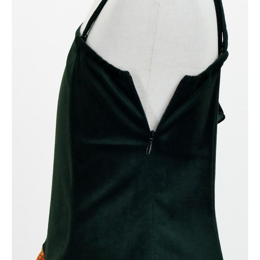 和柄ドレス キッズ ロング丈 ワンショルダー フリルスリーブ ブラック（黒） 120・140サイズ JWp004bk |  | 05