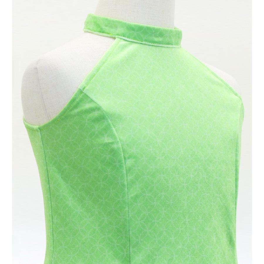 和柄ドレス キッズ ロング丈 アメリカンスリーブ 菊 ライトグリーン（薄緑） 120・140サイズ JWp006lgr |  | 03