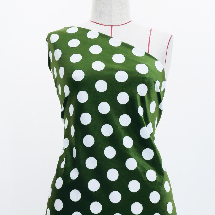 フラメンコ生地 水玉柄 コシボ・シャンタン・ストレッチベロア