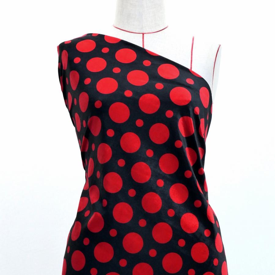 フラメンコ生地 水玉柄 コシボ・シャンタン・ストレッチベロア選べる生地  KF-179 3-5営業日後発送 |  | 08