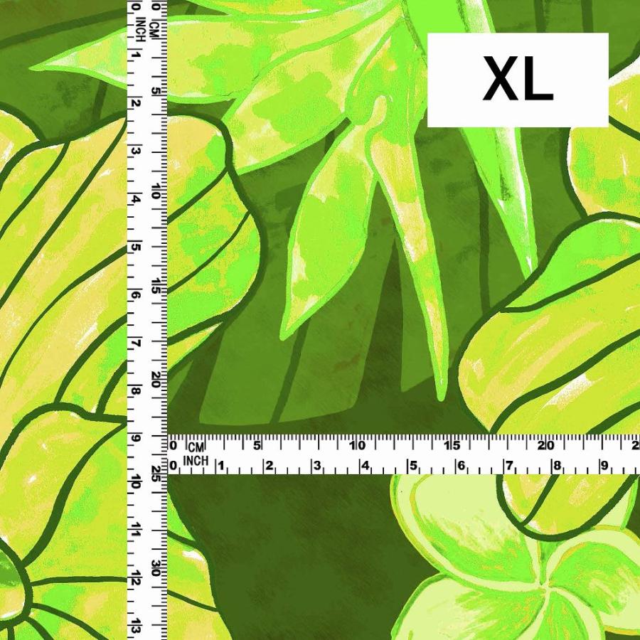 ハワイアン生地 ハイビスカス柄 コシボ・シャンタン・ストレッチベロア選べる生地 グリーン KH-684-GR 3-5営業日後発送 |  | 05