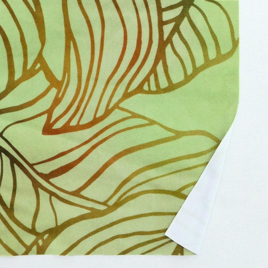 ハワイアン生地 バナナリーフ柄 コシボ・シャンタン・ストレッチベロア選べる生地ベージュ KH-692-BE 3-5営業日後発送 |  | 08