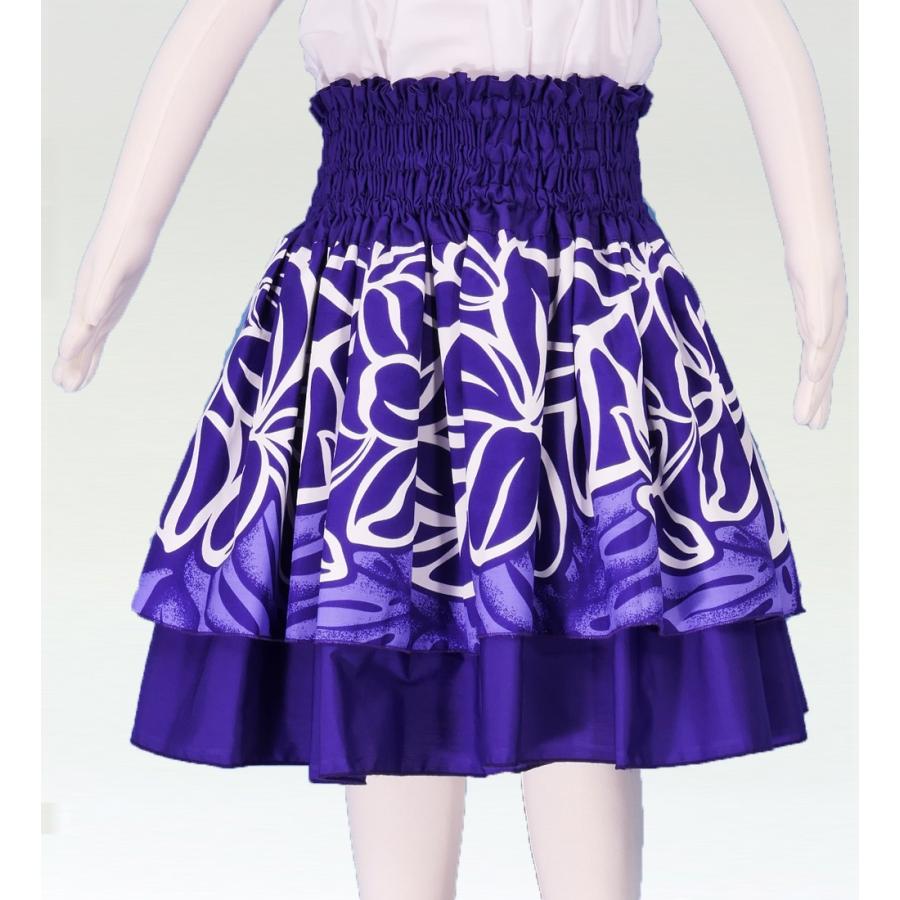 フラダンス ケイキ リバーシブル パウスカート キッズ ダークパープル