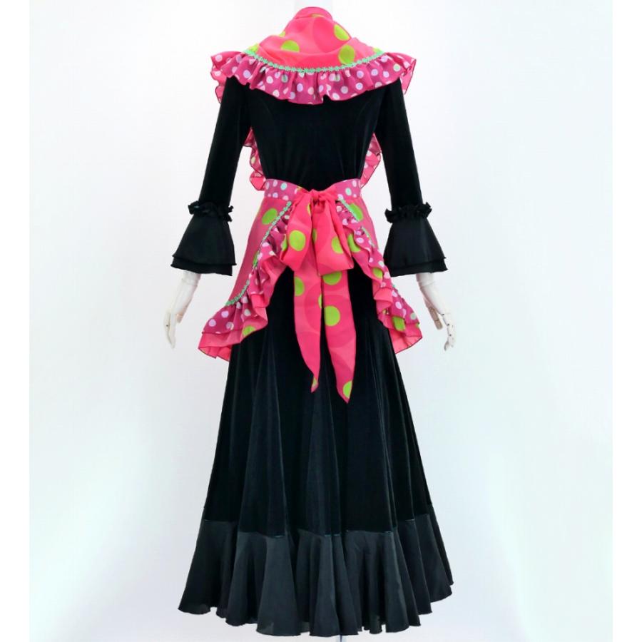 フラメンコ ピキージョ・エプロンセット 水玉 ピンク PA-22