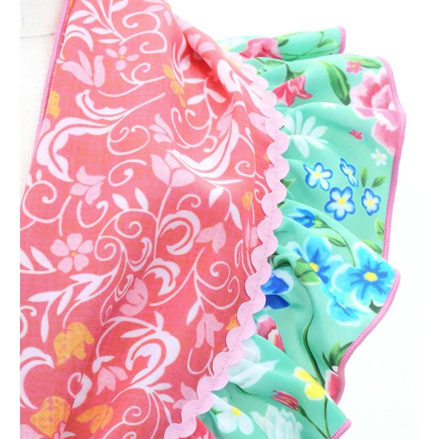 キッズ フラメンコ ピキージョ・エプロンセット 小花柄 ライトピンク S-Lサイズ PAp-10 |  | 05