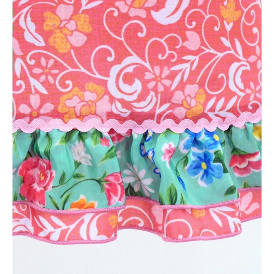 キッズ フラメンコ ピキージョ・エプロンセット 小花柄 ライトピンク S-Lサイズ PAp-10 |  | 07