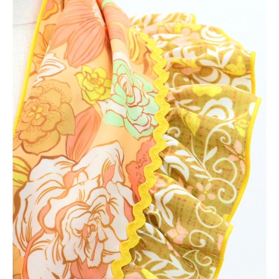 キッズ フラメンコ ピキージョ・エプロンセット モダンフラワー オレンジ S-Lサイズ PAp-11 |  | 05