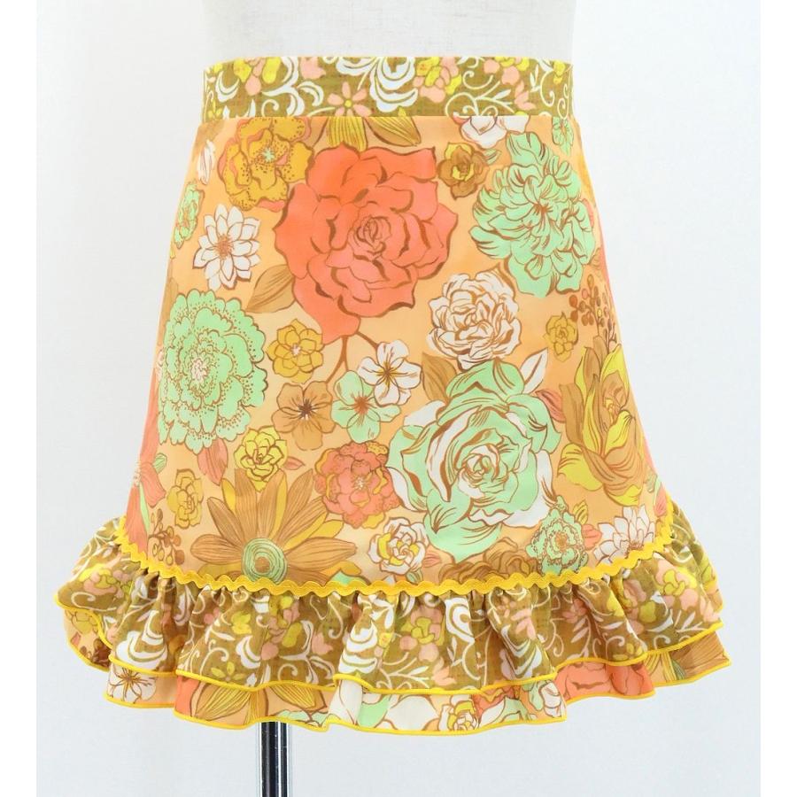 キッズ フラメンコ ピキージョ・エプロンセット モダンフラワー オレンジ S-Lサイズ PAp-11 |  | 06